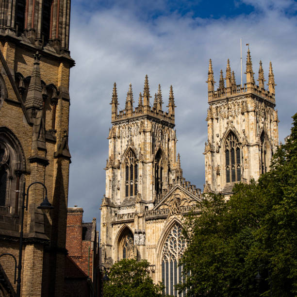 afternoon at york minster - york england england minster middle ages imagens e fotografias de stock