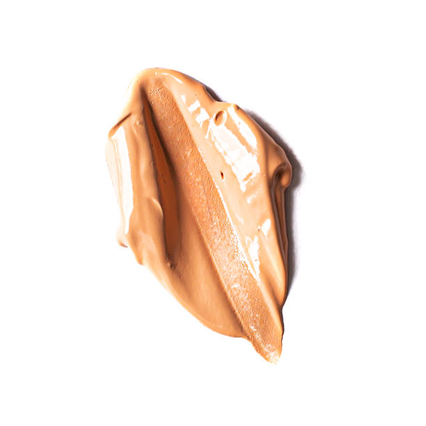 istock Tone cream smear swatch isolated on white background 1435078033