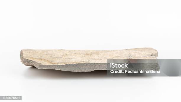 Stone Podium On A White Background Isolated Stock Photo - Download Image Now - Cut Out, Stone - Object, Stone Material