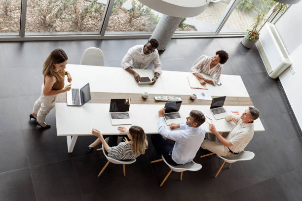 istock Business people working in an office together 1435080008