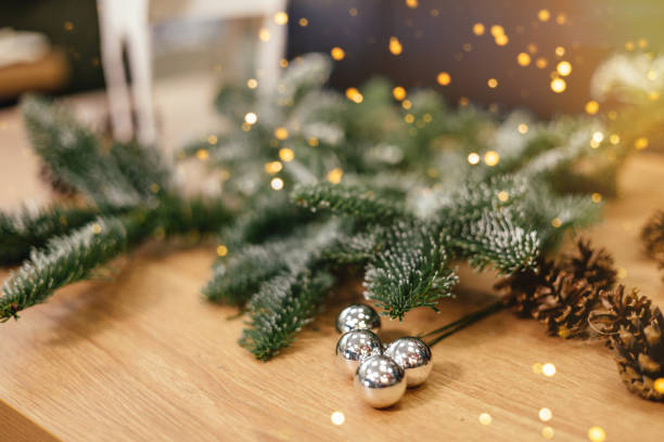 istock The girl makes a Christmas tree decoration. 1435084203