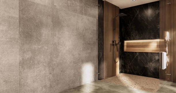 istock Cleaning empty room interior japandi wabi sabi style.3D rendering 1435085507