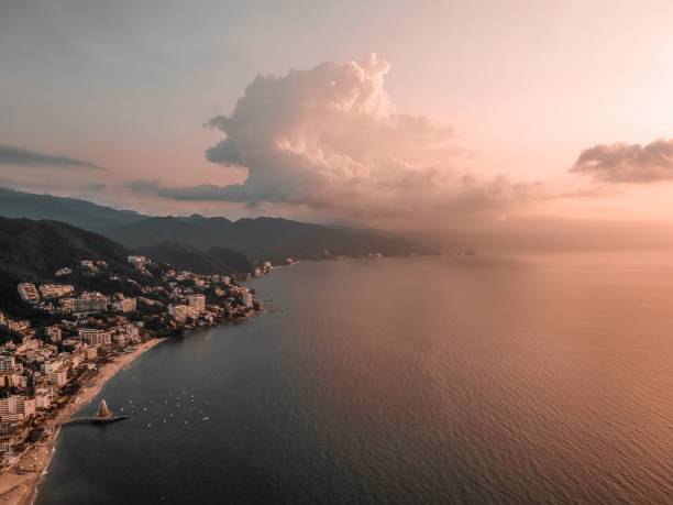 istock Bird's eye view over a beach in Puerto Vallarta 1435089005
