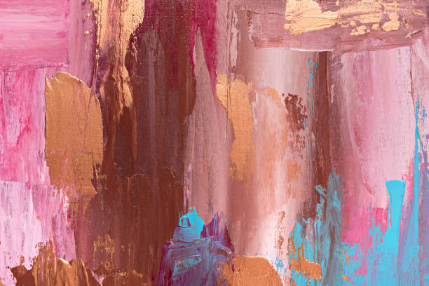 istock Color abstract acrylic painting background 1435093649