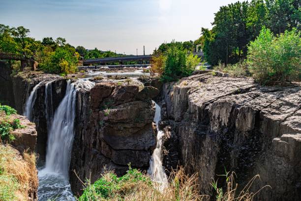 istock Rocky area with several small waterfalls 1435100666