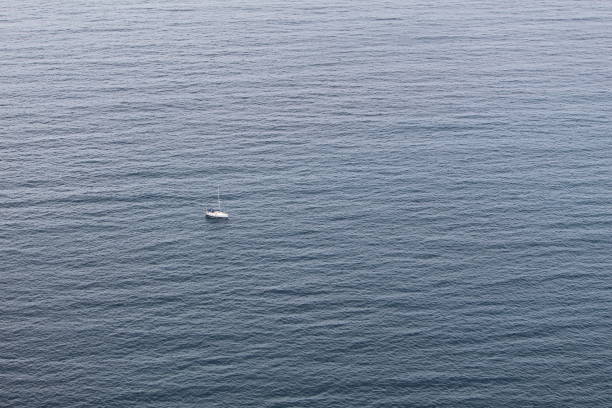 fishing boat on the mediterranean sea near tropea, calabria, italy