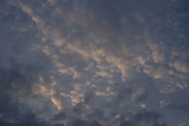 Goiânia, Goias, Brazil – October 19, 2022: Blue sky with many clouds.