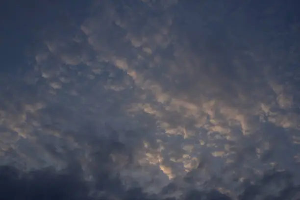 Goiânia, Goias, Brazil – October 19, 2022: Blue sky with many clouds.