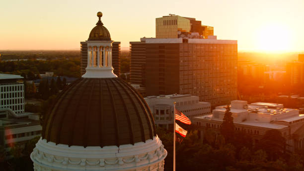 istock Golden Evening Sunlight on California State Capitol Building at Sunset 1435108841