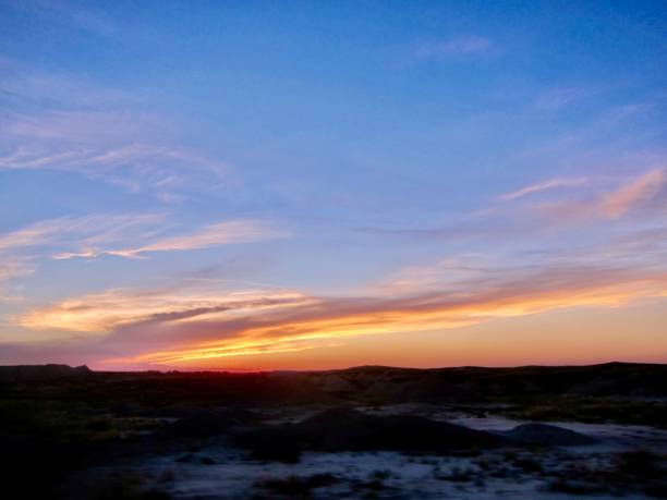 istock Big Badlands Overlook at sunset 1435109511