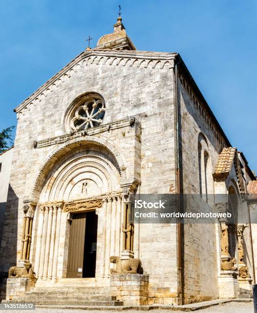 Exterior Of The Collegiata Di San Quirico A San Giulietta Church In San Quirico Dorcia Tuscany Italy Europe Stock Photo - Download Image Now