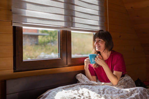 istock Morning in the log cabin 1435129193
