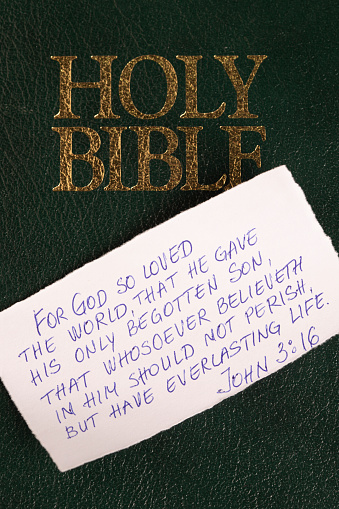 Handwritten Bible quote