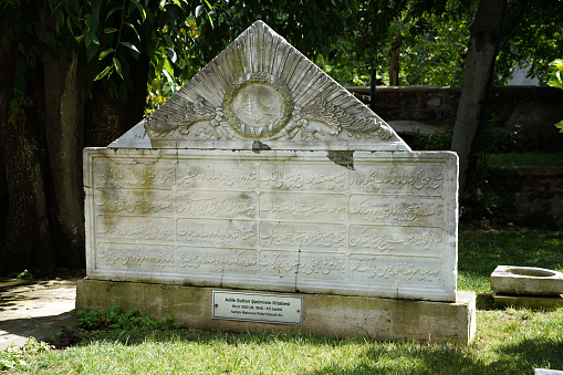 Medellin, Colombia - January 11, 2023: Close-up of the tomb of Gustavo Gaviria, cousin and partner of Pablo Escobar