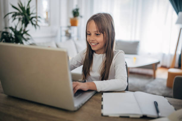 istock Cute girl studying 1435130605