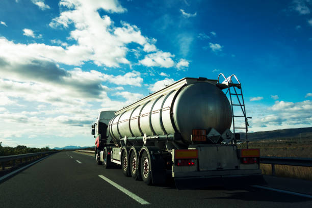 Transport of gas by road in tanker truck