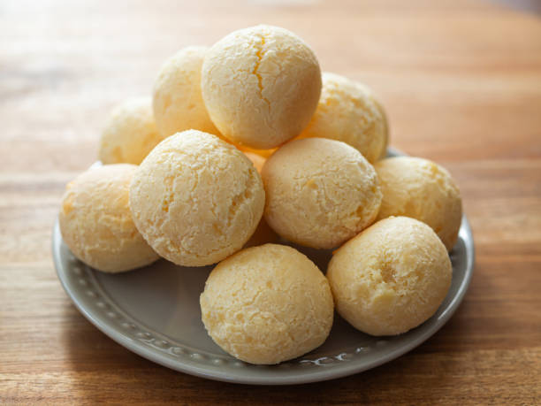 istock Brazilian snack cheese bread, pao de queijo 1435151121
