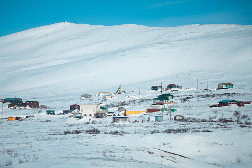 Small village houses in Nome, Alaska