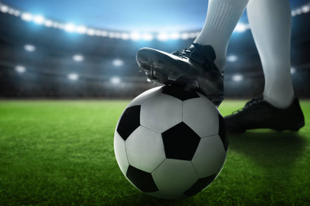istock Professional soccer player in action 1435167372