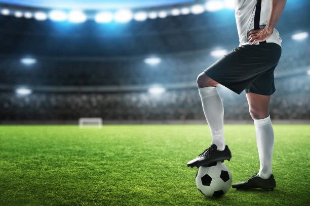 istock Professional soccer player in action 1435167390