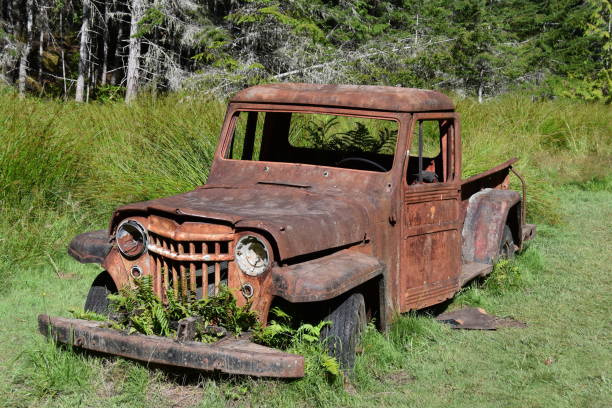 istock Rusted car on Wallace Island, BC 1435172377