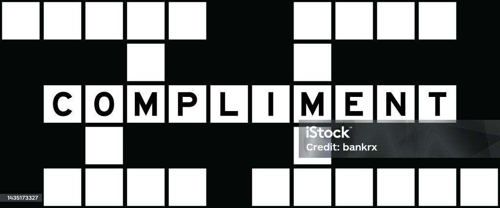 Alphabet Letter In Word Compliment On Crossword Puzzle Background Stock Alphabet Letter In Word Compliment On Crossword Puzzle Background Stock
