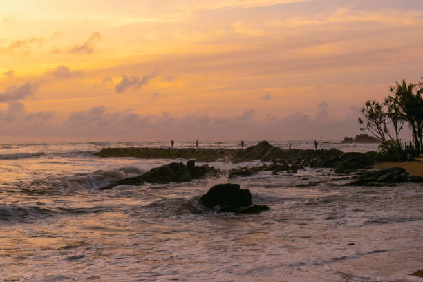 istock Sunset in a village beach in the evening 1435177641
