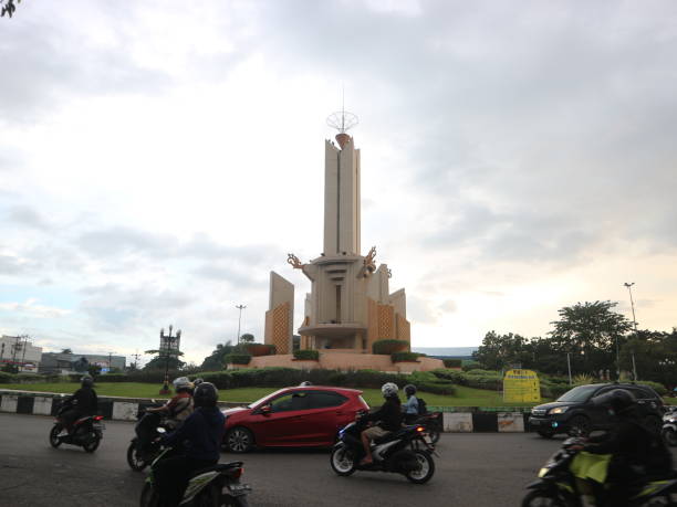 Banjarbaru intersection roundabout monument, Indonesia stock photo
