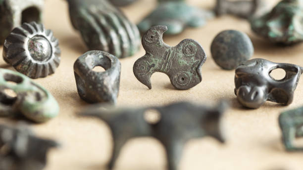 istock Background of many Ancient Scythian items. Archaeological finds 1435185174
