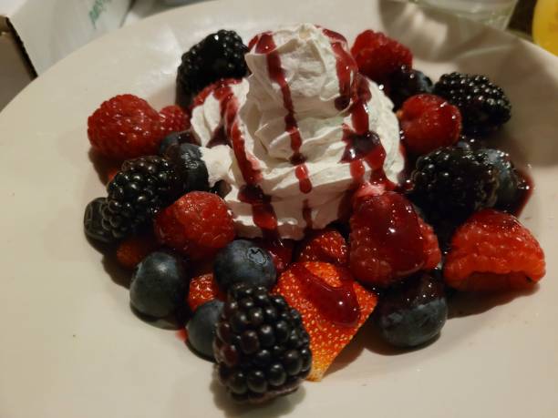 istock Berries and Cream Dessert 1435186637