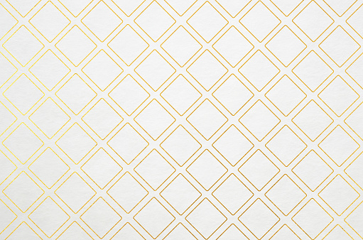 Luxury white and gold mosaic tile texture.
