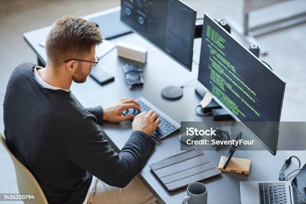 Un Programador Programador De Software Trabajando Foto de stock y más banco de ...