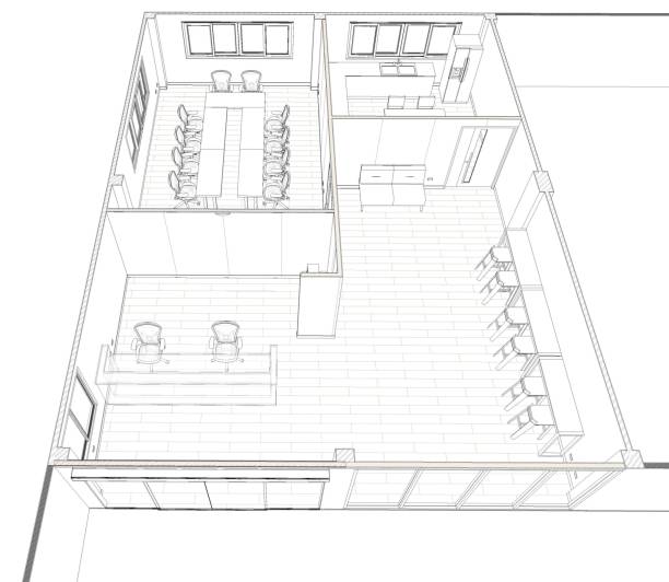 istock 3D illustration of building project 1435221034