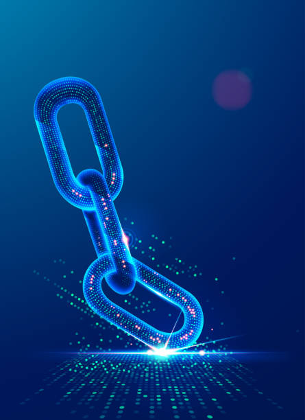 třiodkazy - blockchain stock ilustrace