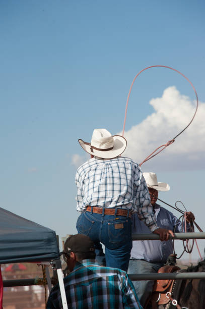 Yoakum, Texas, United States. A lariat, or lasso, on a saddle.