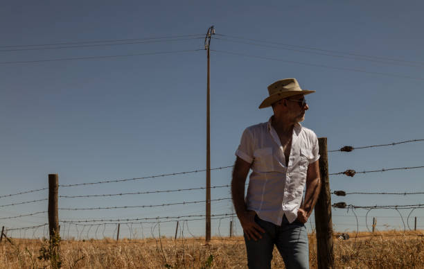 istock Adult man in cowboy hat in fields. Castilla y Leon, Spain 1435224351