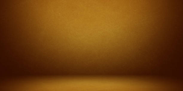 istock Yellow and orange studio room background, bland banner and empty wall 1435230173