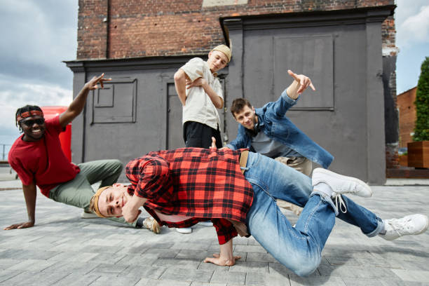 istock Male Breakdance Crew Outdoors 1435237610
