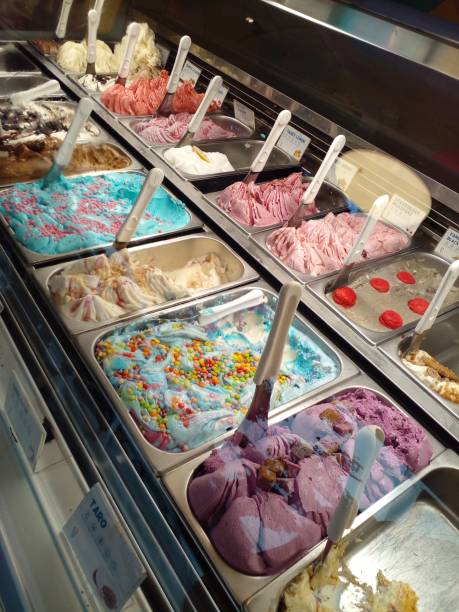 istock Fresh and delicious gelato in pan 1435238038