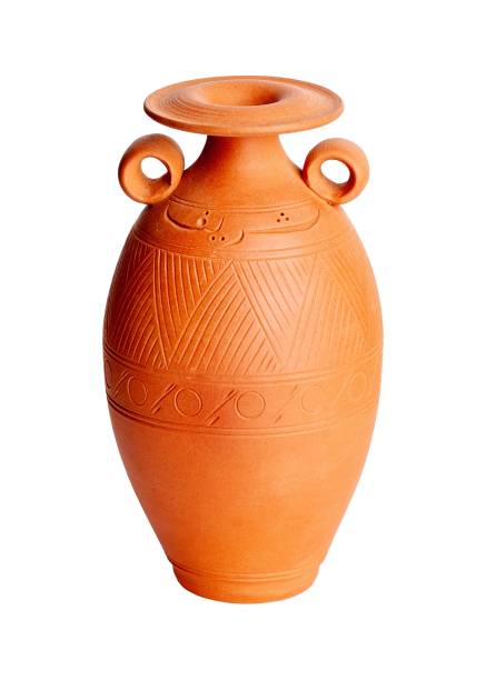 istock Brown clay jug isolated on a white background 1435238444