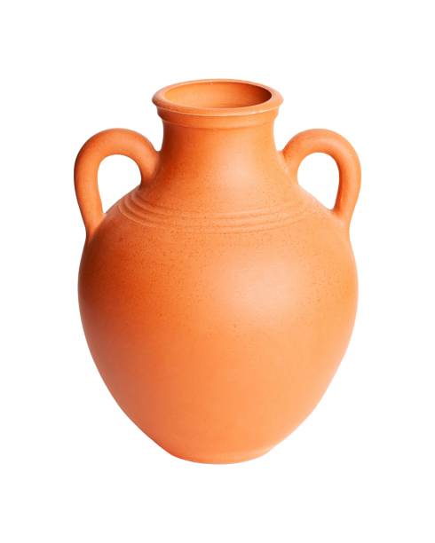 istock Brown clay jug isolated on a white background 1435238467
