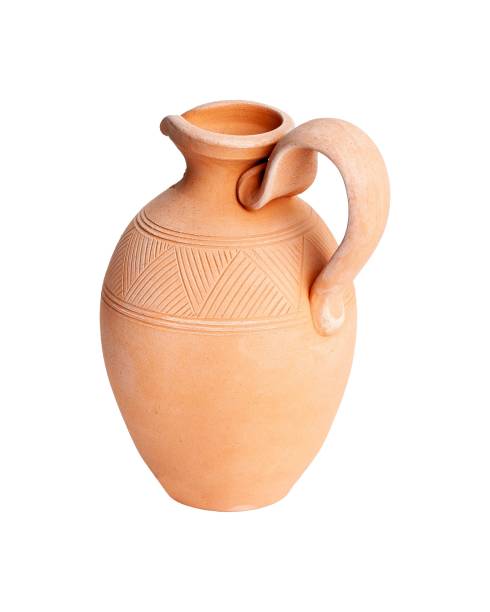 istock Brown clay jug isolated on a white background 1435238477