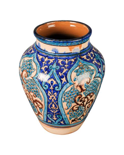 istock Vintage oriental ceramic vase isolated on a white background 1435238495