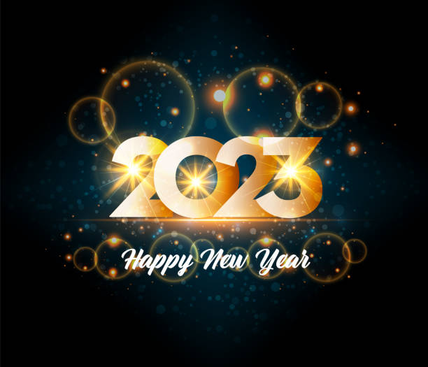 ilustrações de stock, clip art, desenhos animados e ícones de happy new year 2023 greeting card holiday vector illustration. - independence spark fire flame