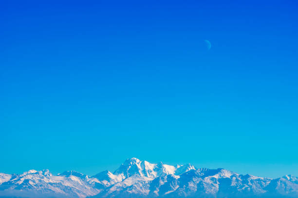 The beautiful Borgada peak is snow-covered