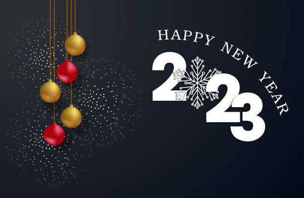 ilustrações de stock, clip art, desenhos animados e ícones de happy new year 2023 greeting card holiday vector illustration. - independence spark fire flame