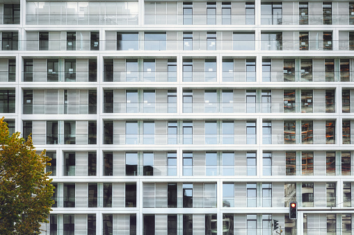 facade of new white residential house in berlin