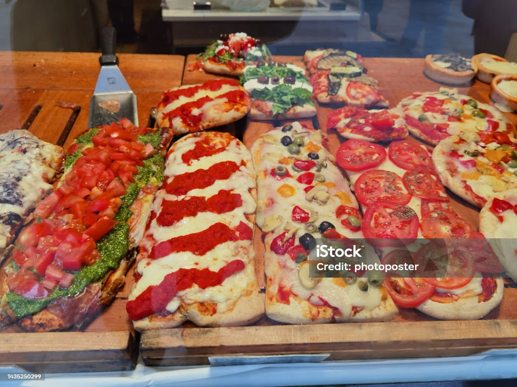 pizza in Venice in Italy Color Image Stock Photo