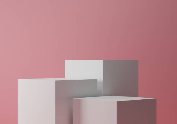 istock minimal pink backdrop with white pedestal podium mockup for beauty product, 3d rendering 1435257150