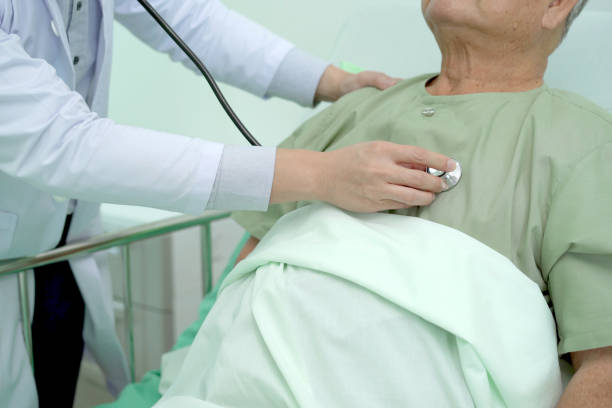 istock Doctor examining an elder male patient. 1435261576